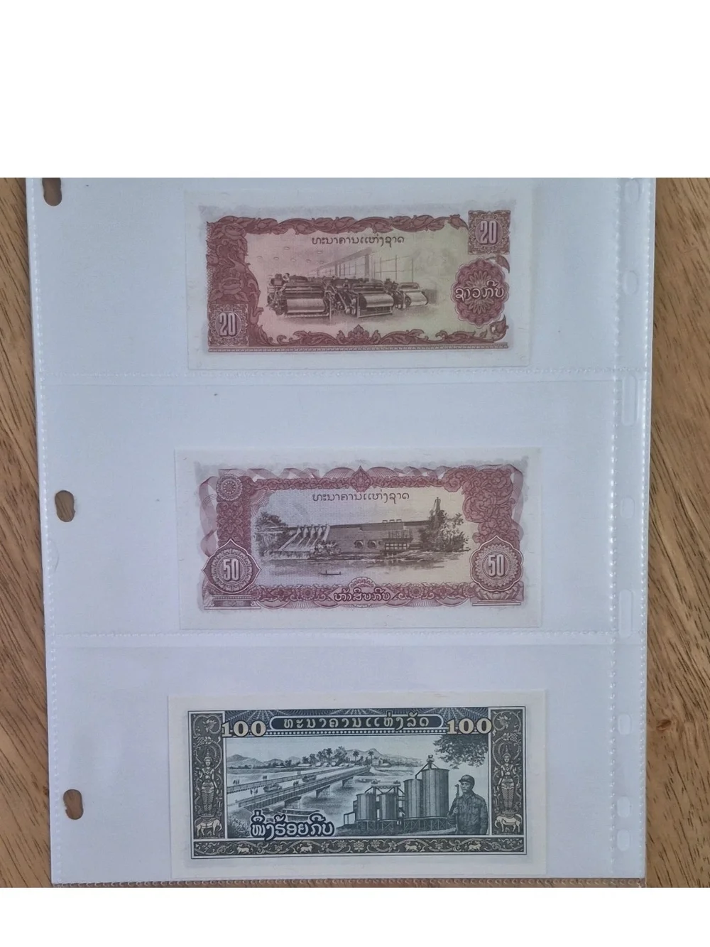 Vintage Currency Wall Art Trio - Pink, Green, Brown